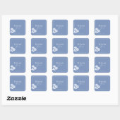 Trouwpaar Bloemen Dank u Sticker (Vel)