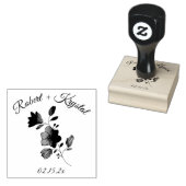 Trouwpaar Bloemen  Rubberstempel (Gestempeld)