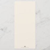 Trouwpaar dat zoent in zwart-wit menu (Achterkant)
