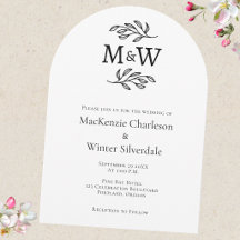 Trouwpaar Eenvoudige Monogram Initiaal Minimalisti