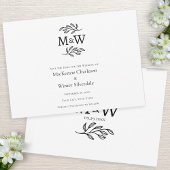 Trouwpaar Eenvoudige Monogram Initialen Minimalist Save The Date