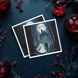 Trouwpaar Griezelig Bos Richting Gehekst Kasteel Servet