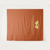 Trouwpaar Hart Achtergrond Wandkleed (Voorkant (horizontaal))