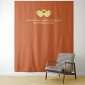 Trouwpaar Hart Achtergrond Wandkleed (In situ)