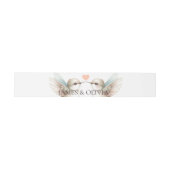 Trouwpaar Hummingbird Invitation Belly Band Uitnodigingen Wikkel (Vlak)