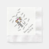 Trouwpaar Ik doe gepersonaliseerde papieren servet (Voorkant)