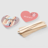 Trouwpaar illustratie onder Colosseum Arch Handwaaier (Niet-gemonteerd)