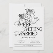 Trouwpaar illustratief kaart (Voorkant)