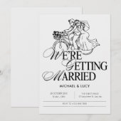 Trouwpaar illustratief kaart (Voorkant / Achterkant)