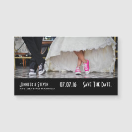 Trouwpaar in een Fifties Diner Save the Date