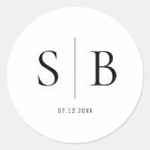 Trouwpaar Initiaal Sticker Trouwgunst Label (Voorkant)