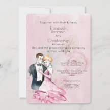 Trouwpaar met roze rozen Bruiloft