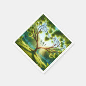 Trouwpaar Monogram Groen servet (Hoek)