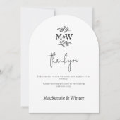 Trouwpaar Monogram Initiaal Bedankkaart Kaart (Voorkant)