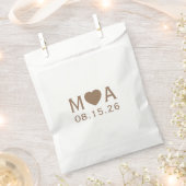 Trouwpaar Monogram Liefde Hart Bedankzakje (Geknipt)