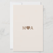 Trouwpaar Monogram Menu (Achterkant)