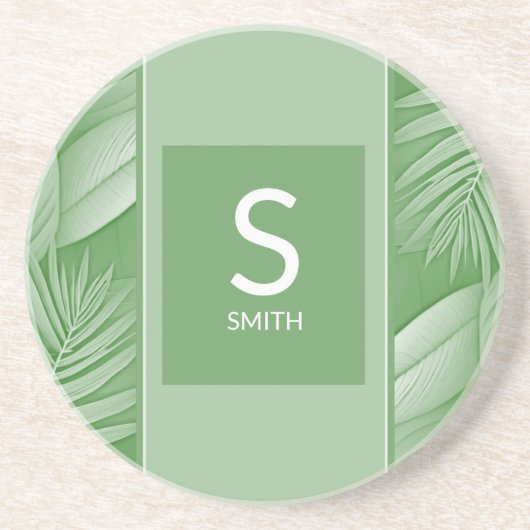 Trouwpaar Monogram Onderzetter (Voorkant)