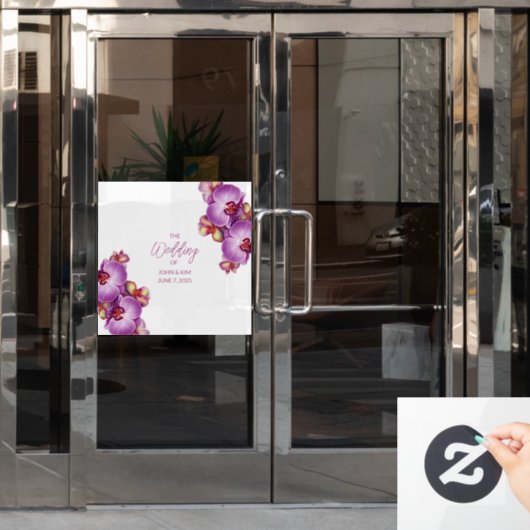 Trouwpaar Monogram Vloer Decal & Sticker (Kantoordeur)