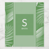 Trouwpaar Monogram Wijn Label Set Wijn Etiket (Enkel label)