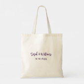 Trouwpaar. Naam datum paarse eenvoudige minimum mo Tote Bag (Achterkant)