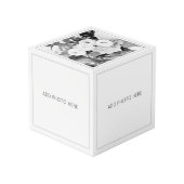 Trouwpaar NAAM FOTO'S Tijdloze herinnering Kubus (Achter hoekig)