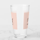 Trouwpaar naam letter datum rood pastel achtergron glas (Links)