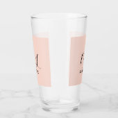 Trouwpaar naam letter datum rood pastel achtergron glas (Rechts)
