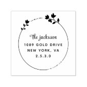 Trouwpaar Namen Eenvoudige Typografie Trouwen Zelfinktende Stempel (Design)