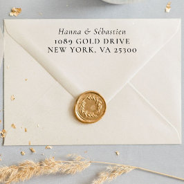 Trouwpaar Namen Eenvoudige Typografie Trouwen Zelfinktende Stempel