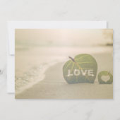 Trouwpaar op het strand, Komen RSVP Kaart (Achterkant)