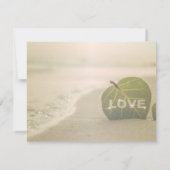 Trouwpaar op het strand, liefde Proefdiner Kaart (Achterkant)