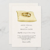 Trouwpaar ringen kunst kaart (Voorkant / Achterkant)