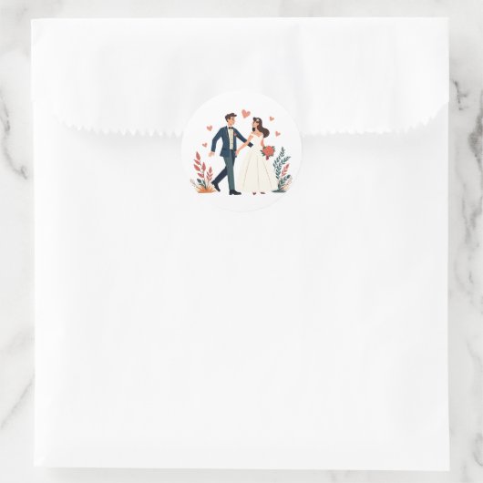 Trouwpaar Romance Sticker (Tas)