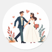 Trouwpaar Romance Sticker (Voorkant)
