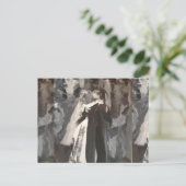 Trouwpaar Schilderen Trouwen Briefkaart (Staand voorkant)