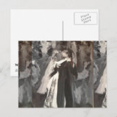 Trouwpaar Schilderen Trouwen Briefkaart (Voorkant / Achterkant)