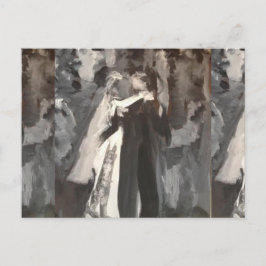 Trouwpaar Schilderen Trouwen Briefkaart