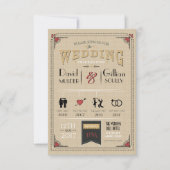 Trouwpaar Tijdlijn Eerste date om liefde uit te no Kaart (Voorkant)