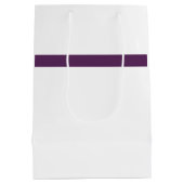 Trouwpaars paars en wit medium cadeauzakje (Achterkant)