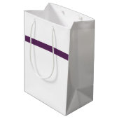 Trouwpaars paars en wit medium cadeauzakje (Achterkant Gekanteld)
