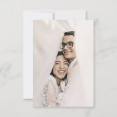 Trouwpaars Purper Rustieke Bloem Foto Bewaar Datum Save The Date (Achterkant)