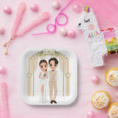 Trouwpapier Borden 2 Papieren Bordje (Feest)