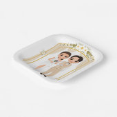 Trouwpapier Borden 2 Papieren Bordje (Gebogen)