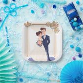 Trouwpapier Borden 4 Papieren Bordje (Feest)