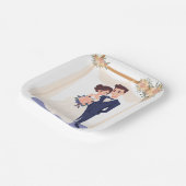 Trouwpapier Borden 4 Papieren Bordje (Gebogen)