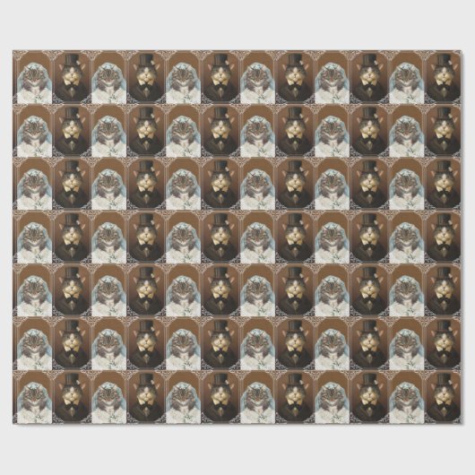 Trouwpapier, bruidspaar cadeaupapier (Vlak)