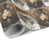 Trouwpapier, bruidspaar cadeaupapier (Rol Hoek)