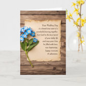 Trouwpapier en Vergeet-Me-Nots Kaart (Gele Bloem)