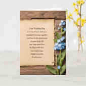 Trouwpapier en Vergeet-Me-Nots Kaart (Gele Bloem)