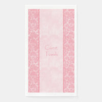 Trouwpapier Gastenhanddoeken Roze Damast Elegant